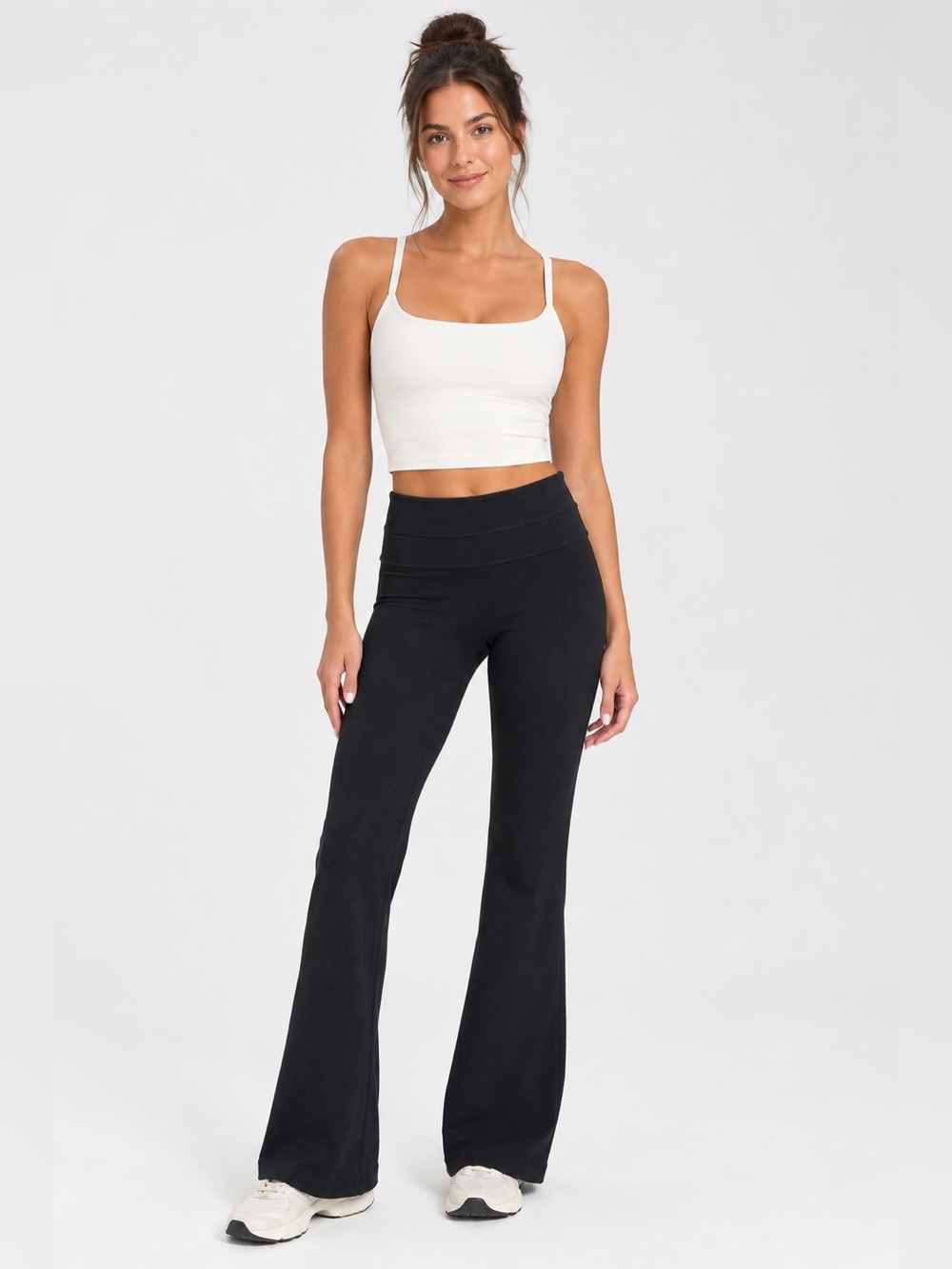 Lululemon Flared Yoga Pants Thick Knit Women Size 6 Black
